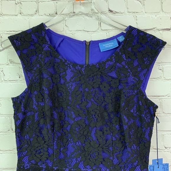 𝅺KOHL’S Simply Vera Blue/Purple & Black Lace Dress 2P - Picture 4 of 11